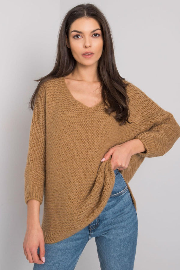 Pull femme Och Bella Chandail Chandail — brun