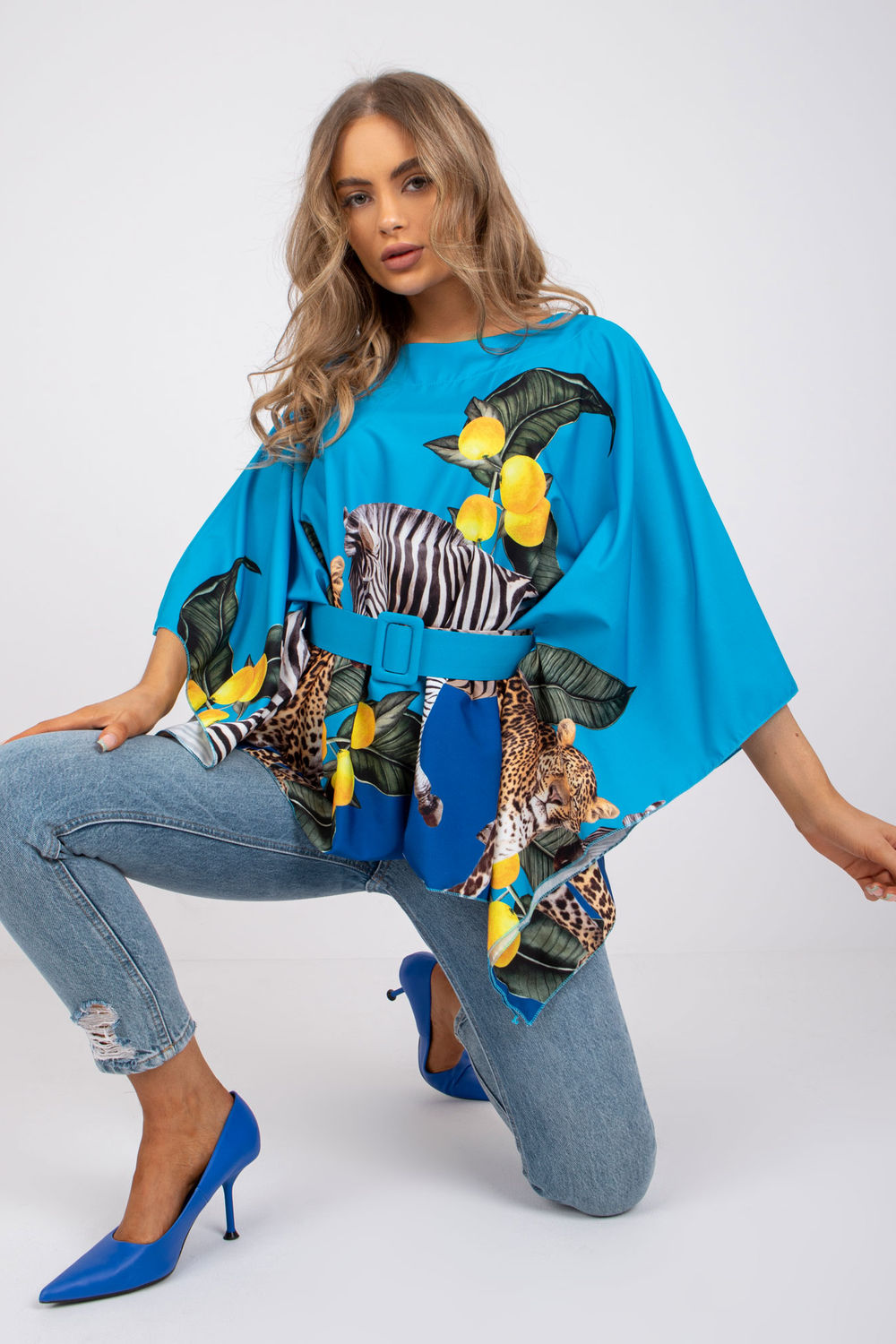 Blouse femme Italy Moda Chemisier Chemisier — bleu