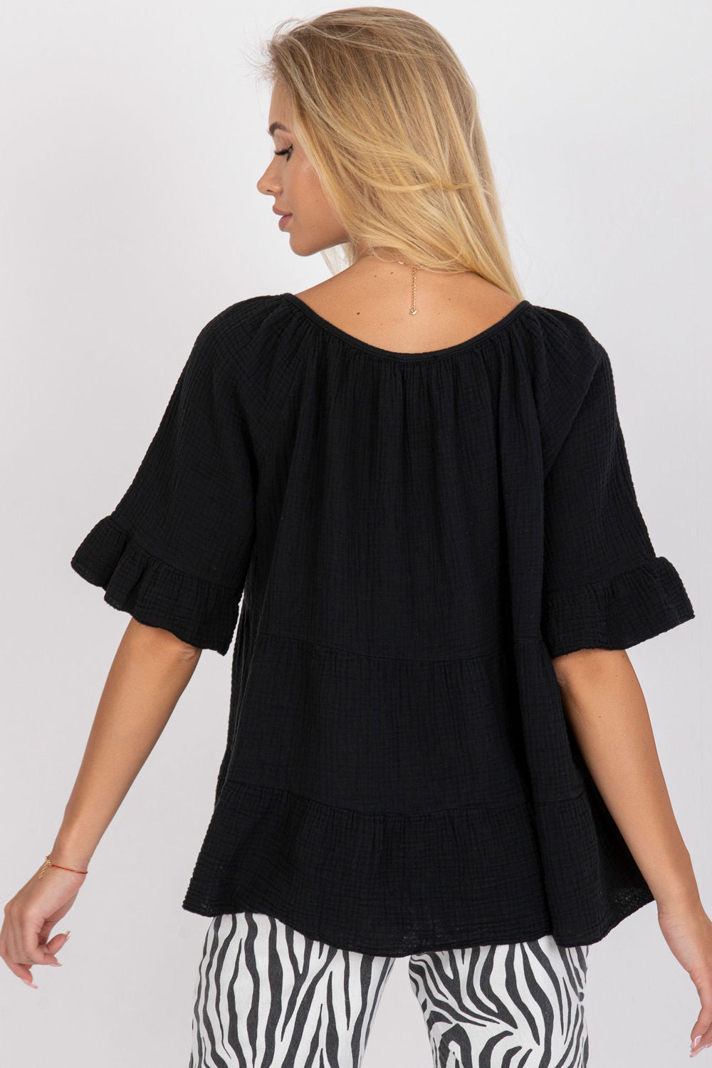 Blouse femme Och Bella Chemisier Chemisier — noir