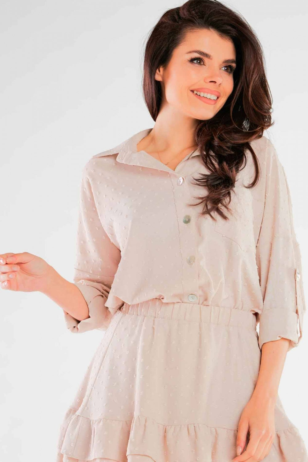 Blouse femme awama Chemise Chemise — beige