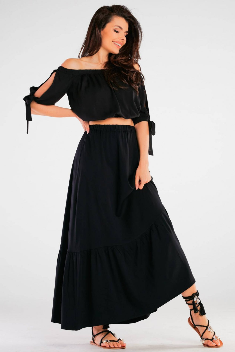 Jupe femme awama Longue Longue — noir