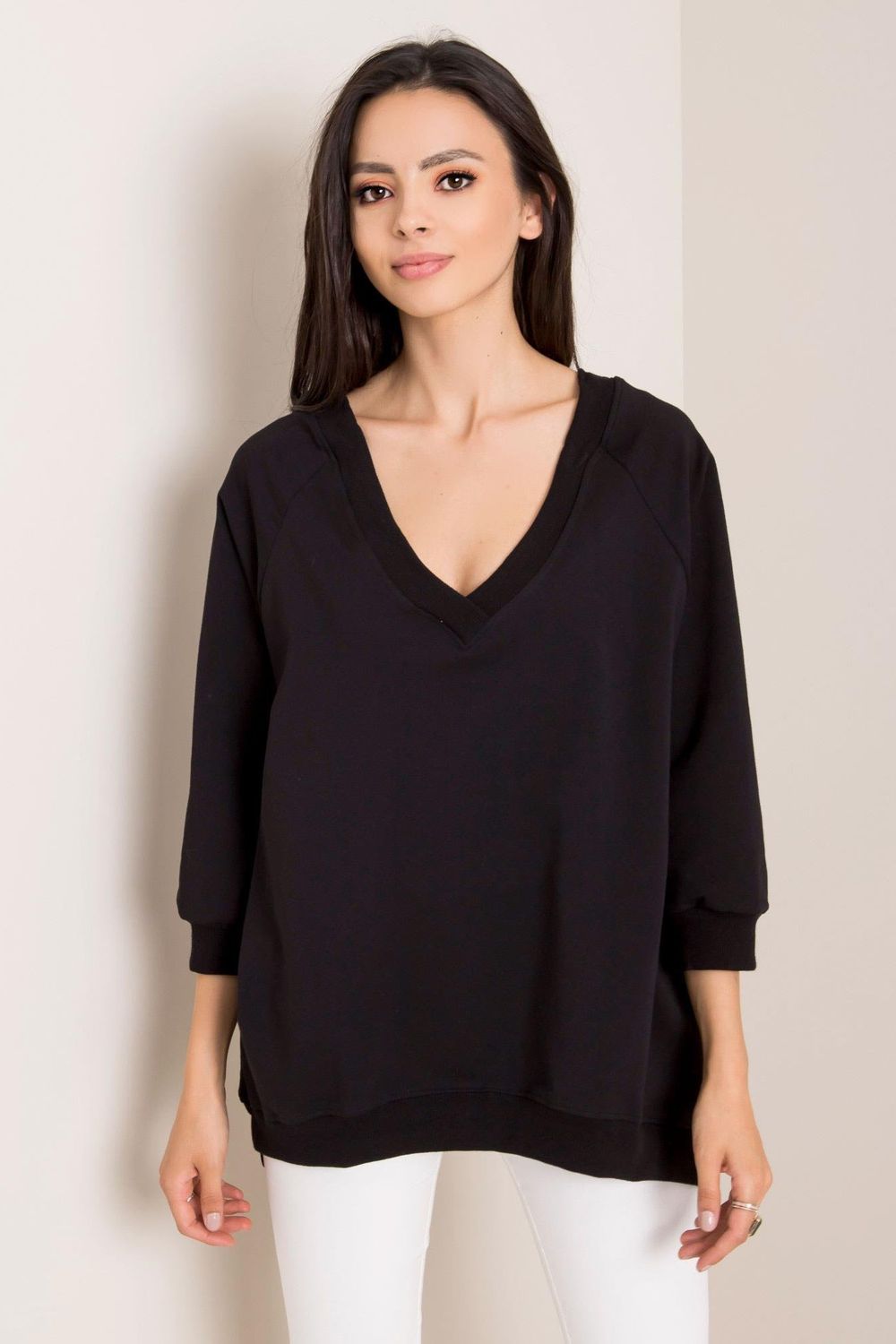T-shirt femme Rue Paris Sweatshirt Sweatshirt — noir