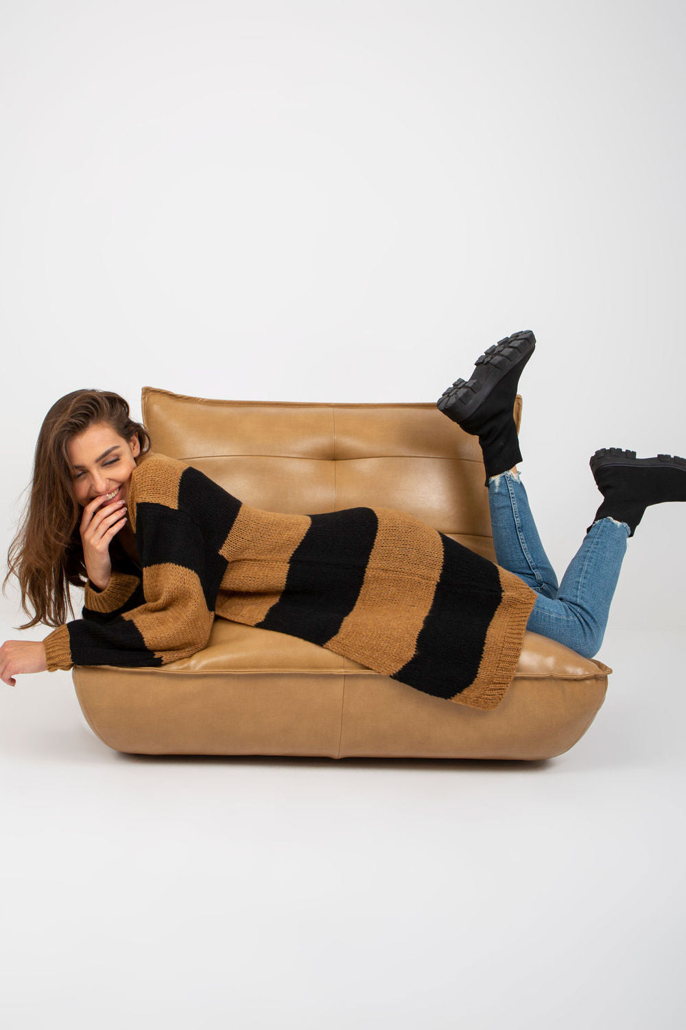Cardigan femme Och Bella — brun
