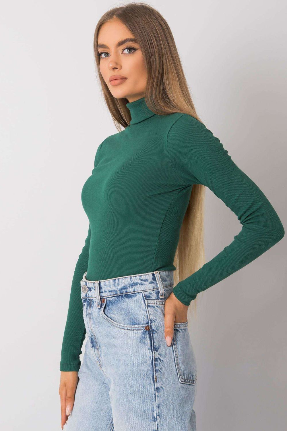 Pull femme Rue Paris Col Roulé Col — vert