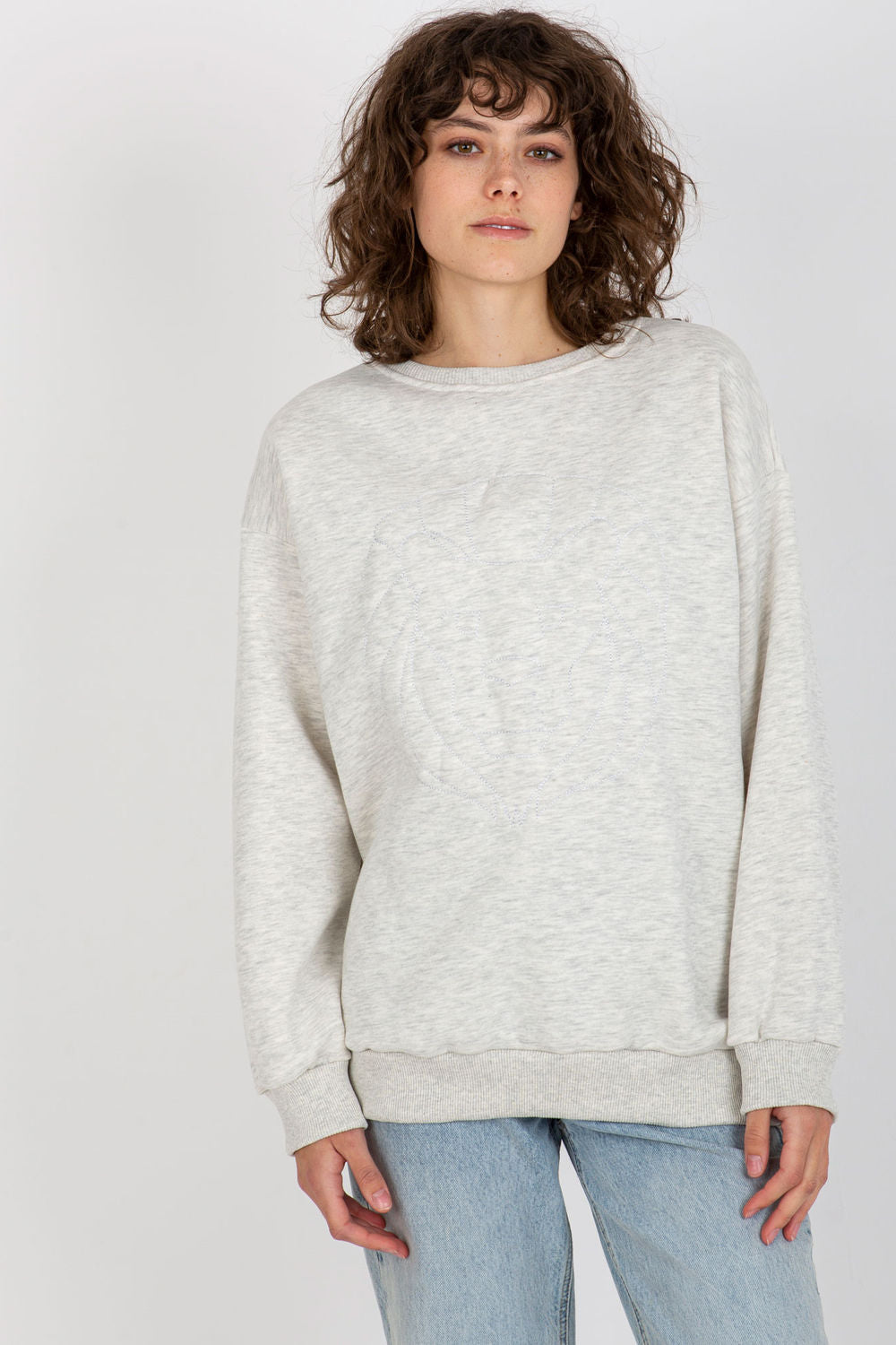 T-shirt femme Ex Moda Sweatshirt Sweatshirt — gris