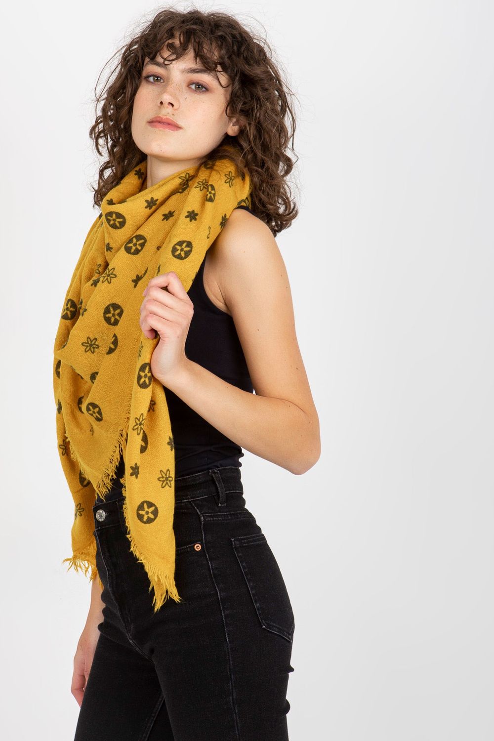 Foulard femme AT — jaune