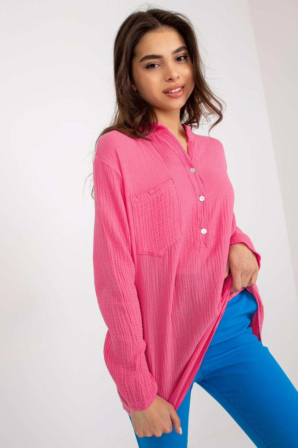 Blouse femme Och Bella Chemisier Chemisier — rosé