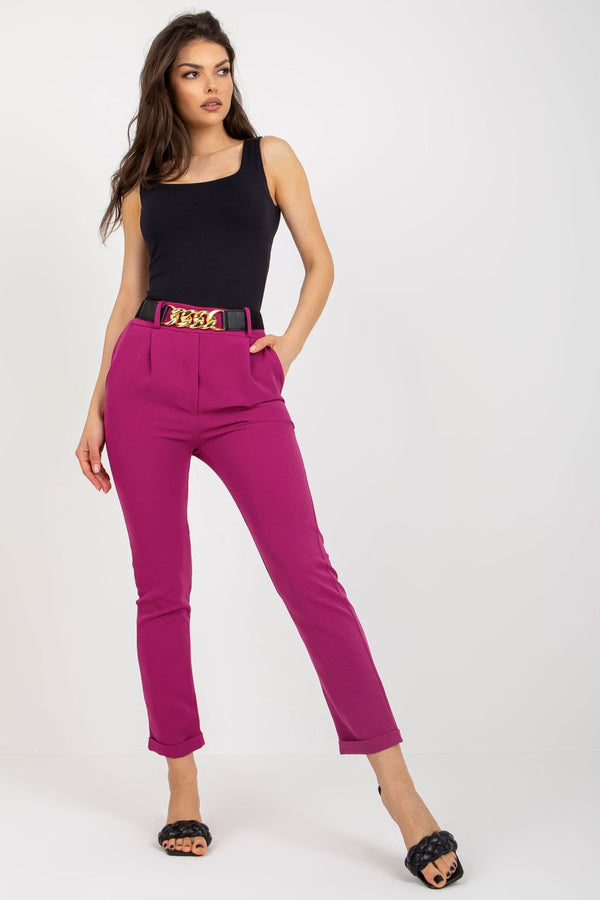 Chaussures à talons femme Italy Moda Pantalon Pantalon — violet