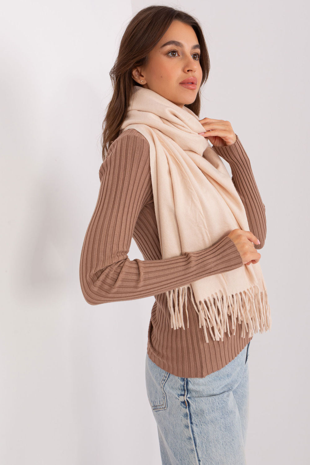 Châle femme AT — beige
