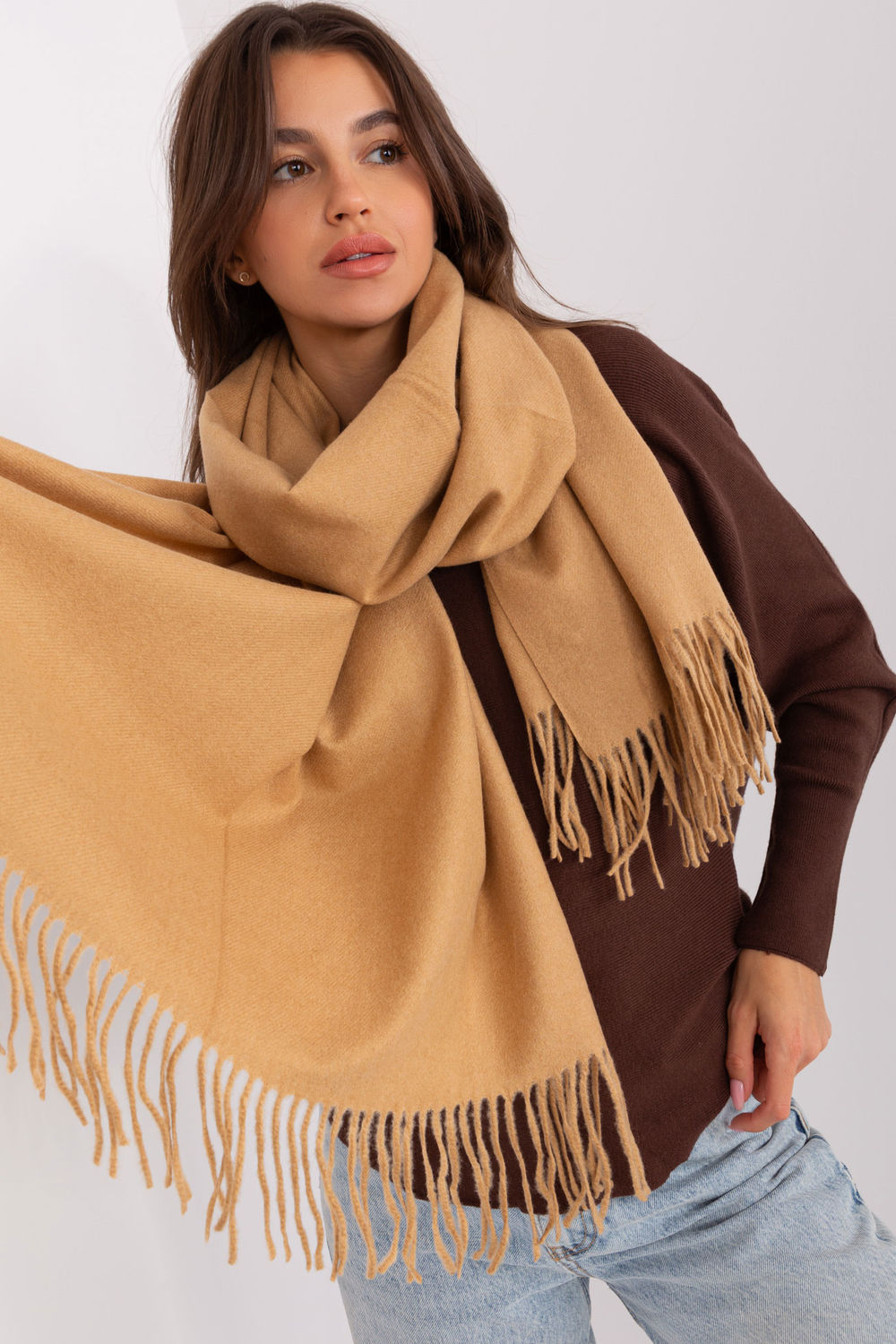 Châle femme AT — brun