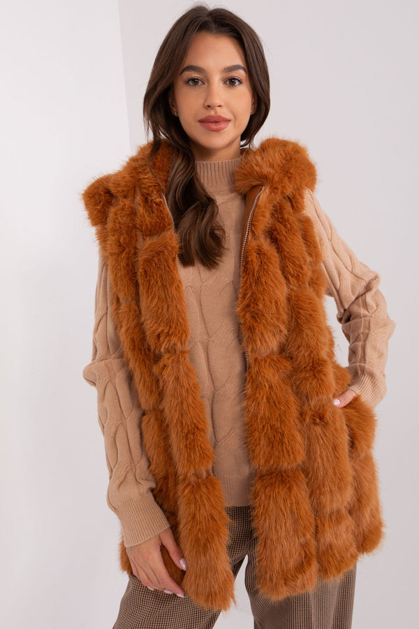 Gilet femme AT — brun