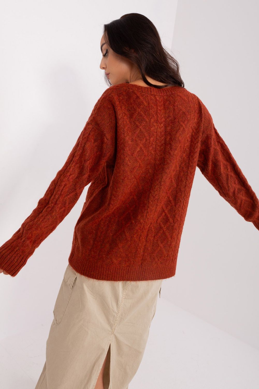Cardigan femme AT — orange