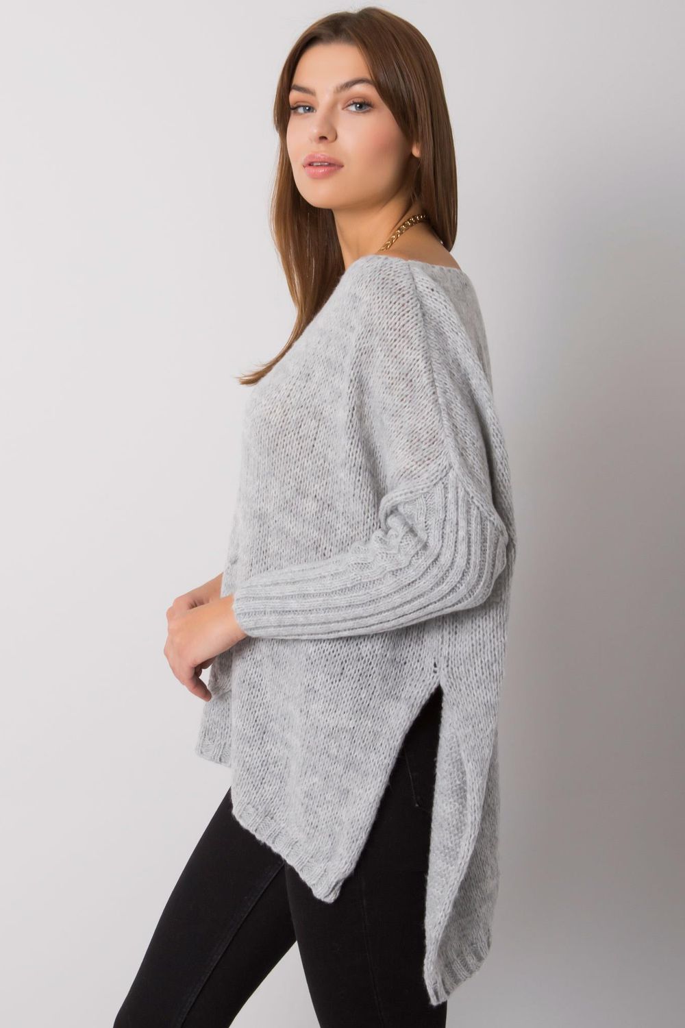 Pull femme Och Bella Chandail Chandail — gris