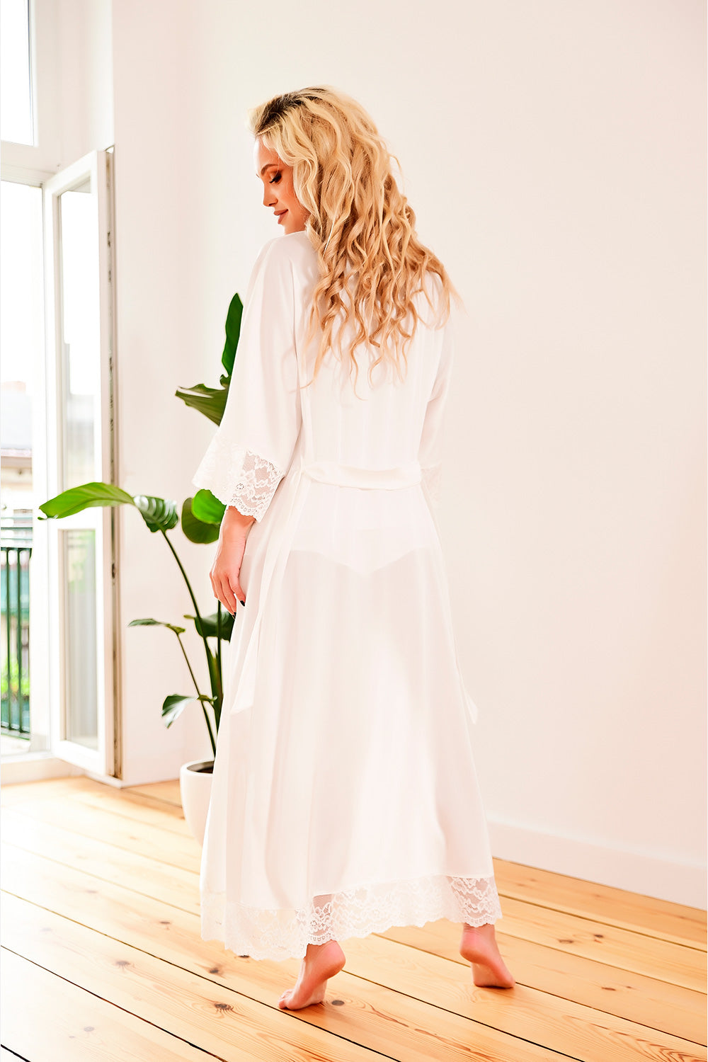 Robe femme Kalimo Peignoir Long Peignoir — beige