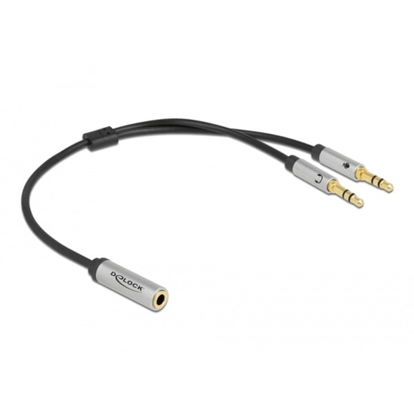 DeLOCK Headset Adapter 3,5mm 4 Pin jacknbuchse > 2x 3,5mm 3Pin jacknstecker - DeLOCK - vue 2