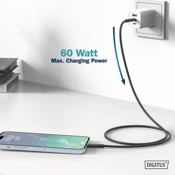 Digitus USB 2.0 Silikon-Anschlusskabel USB-C > USB-C - Digitus - vue 11