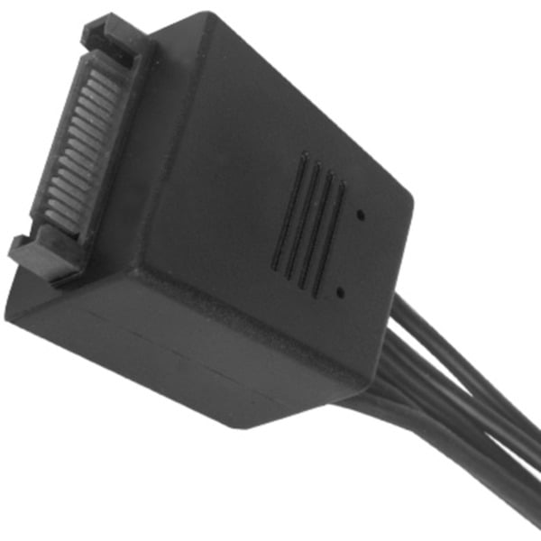 (€ 44,39 / 1 m) SilverStone SST-CP06-E4, 1x 15-Pin-SATA > 4x 15-Pin-SATA, câble - SilverStone - vue 5