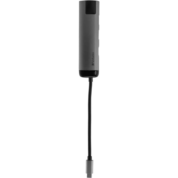 Verbatim USB 3.2 Gen 1 Multiport-Hub, USB-C Stecker > 2x USB-A + USB-C Buchse + HDMI-Buchse + RJ-45 Buchse, USB-Hub - Verbatim - vue 4