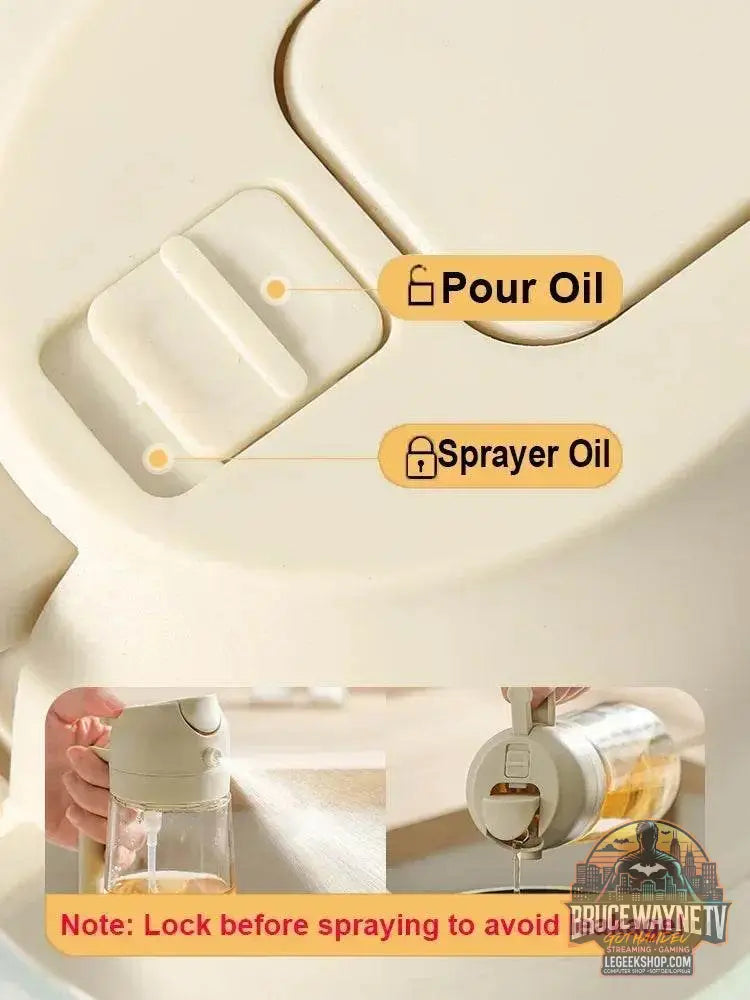 🥗 Bouteille de Pulvérisation d’Huile 2-en-1 | Distributeur & Spray pour Cuisine, BBQ & Pique-Nique 🌿🔥 - Legeekshop