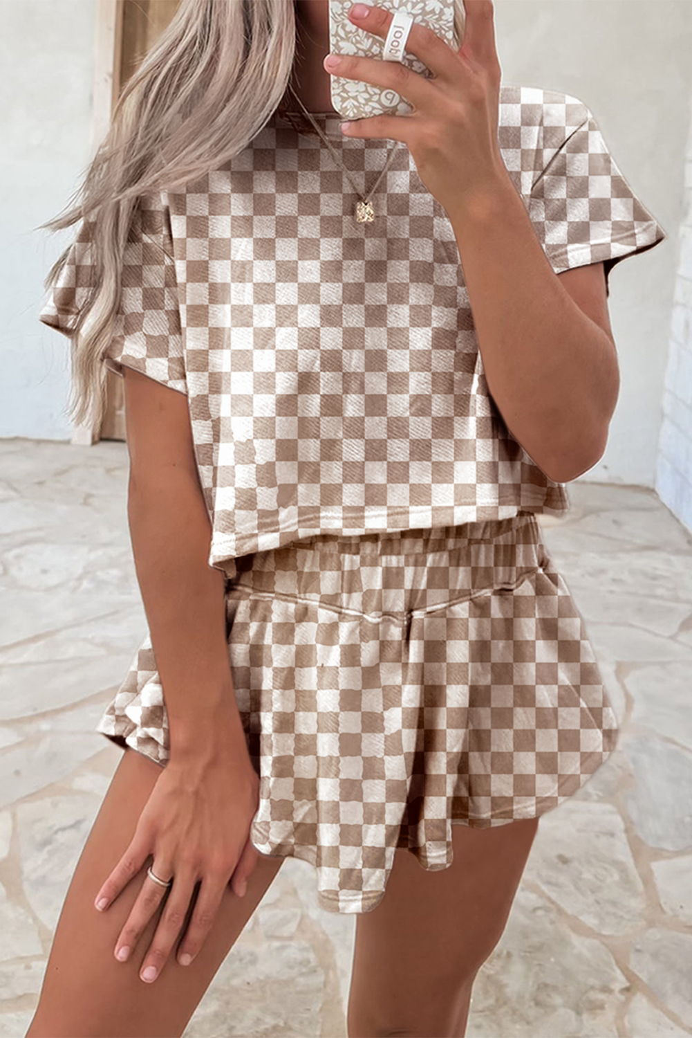 Jupe femme taille haute — marron