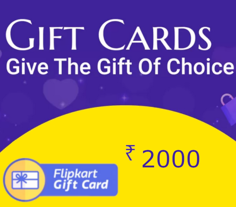 Flipkart INR 2000 Gift Card IN