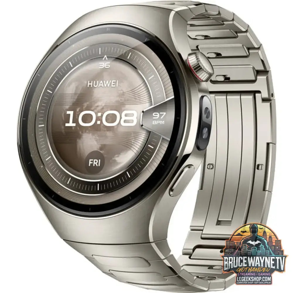 Huawei Watch 5 46mm (Rates-L29M), Smartwatch silber, Titan-Armband, Gehäuse aus Titanium - Huawei - vue 3