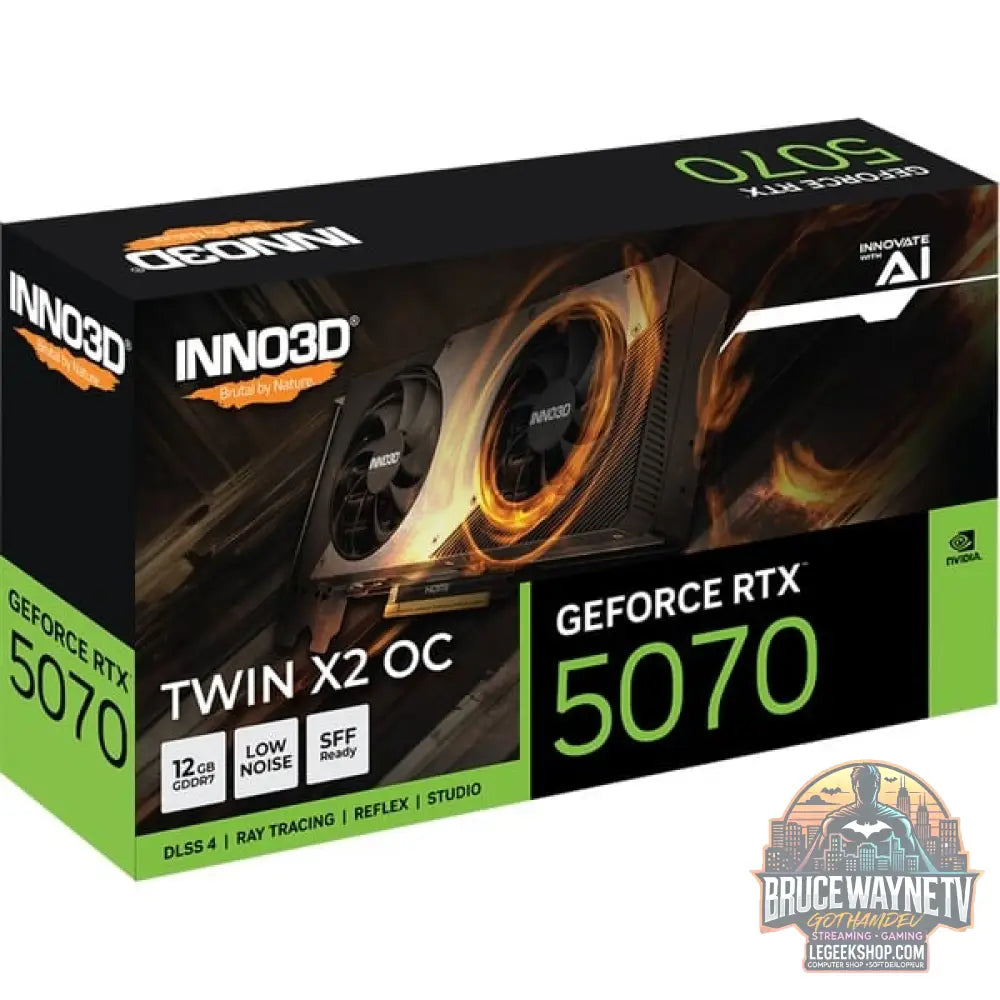 INNO3D GeForce RTX 5070 TWIN X2 OC, Grafikkarte noir, DLSS 4, 3x DisplayPort, 1x HDMI 2.1 - INNO3D - vue 18