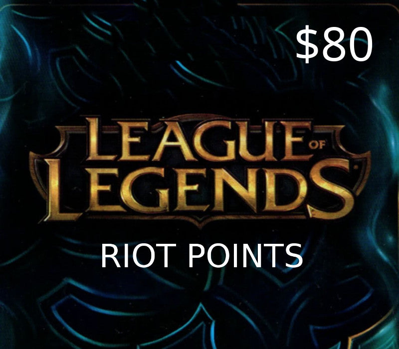 League of Legends USD 80 Prepaid RP Card