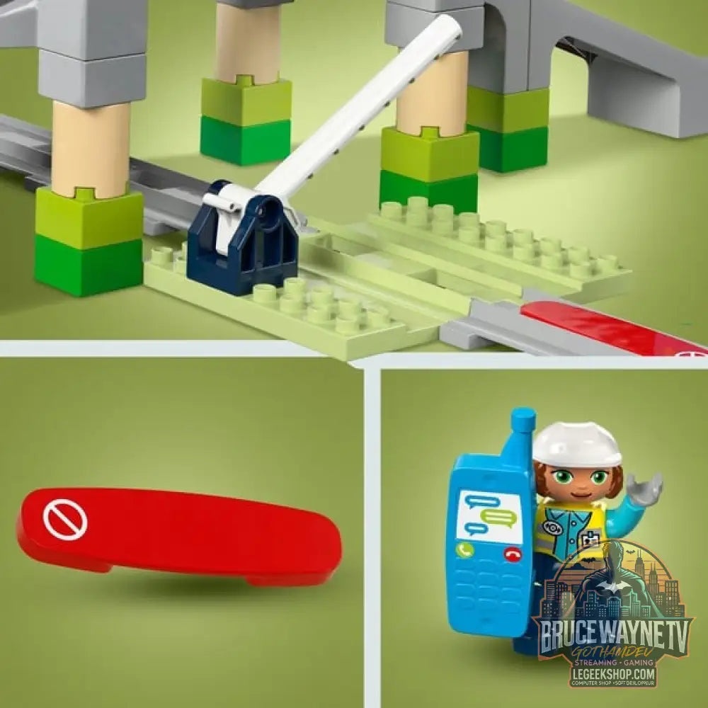 LEGO 10426 DUPLO Town Eisenbahnbrücke et Schienen - Erweiterungsset, jeu de construction - LEGO - vue 5