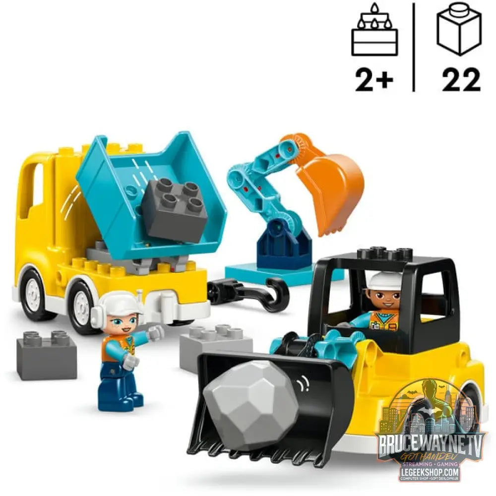 LEGO 10475 DUPLO Town Baufahrzeuge - 3-in-1-Set, jeu de construction - LEGO - vue 3