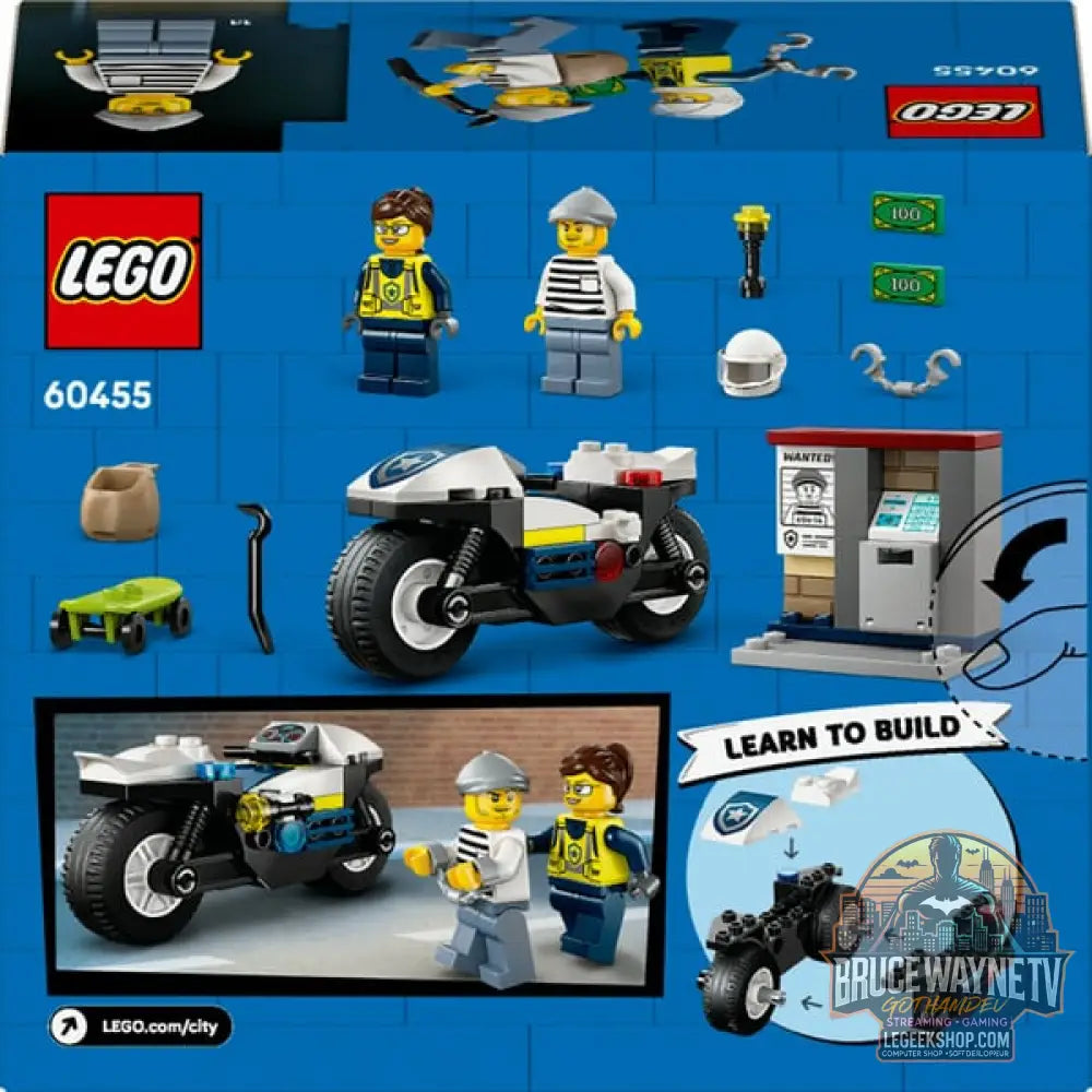 LEGO 60455 City Verfolgungsjagd avec dem Polizeimotorrad, jeu de construction - LEGO - vue 7