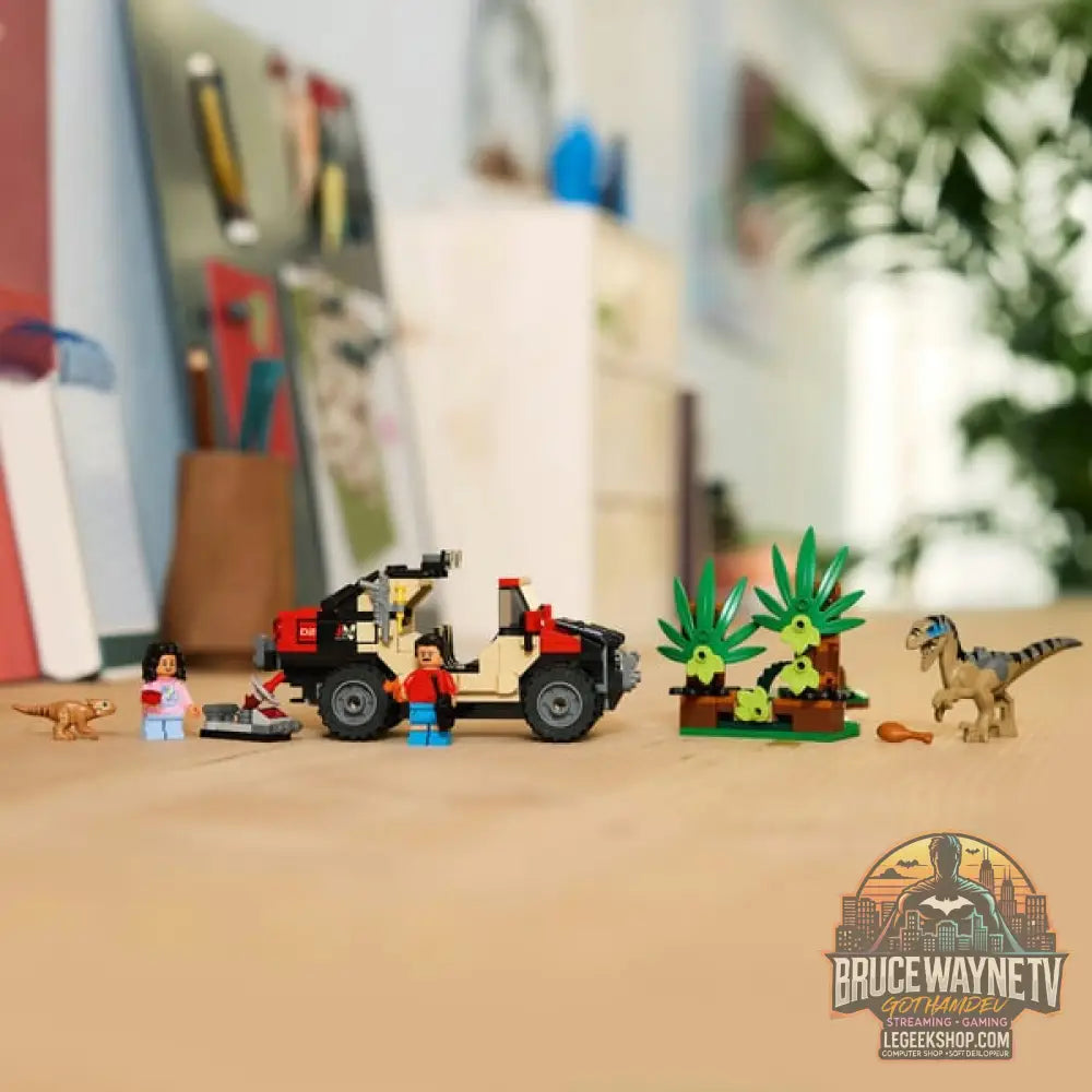 LEGO 76972 Jurassic World Raptor: Verfolgungsjagd avec dem Geländewagen, jeu de construction - LEGO - vue 6