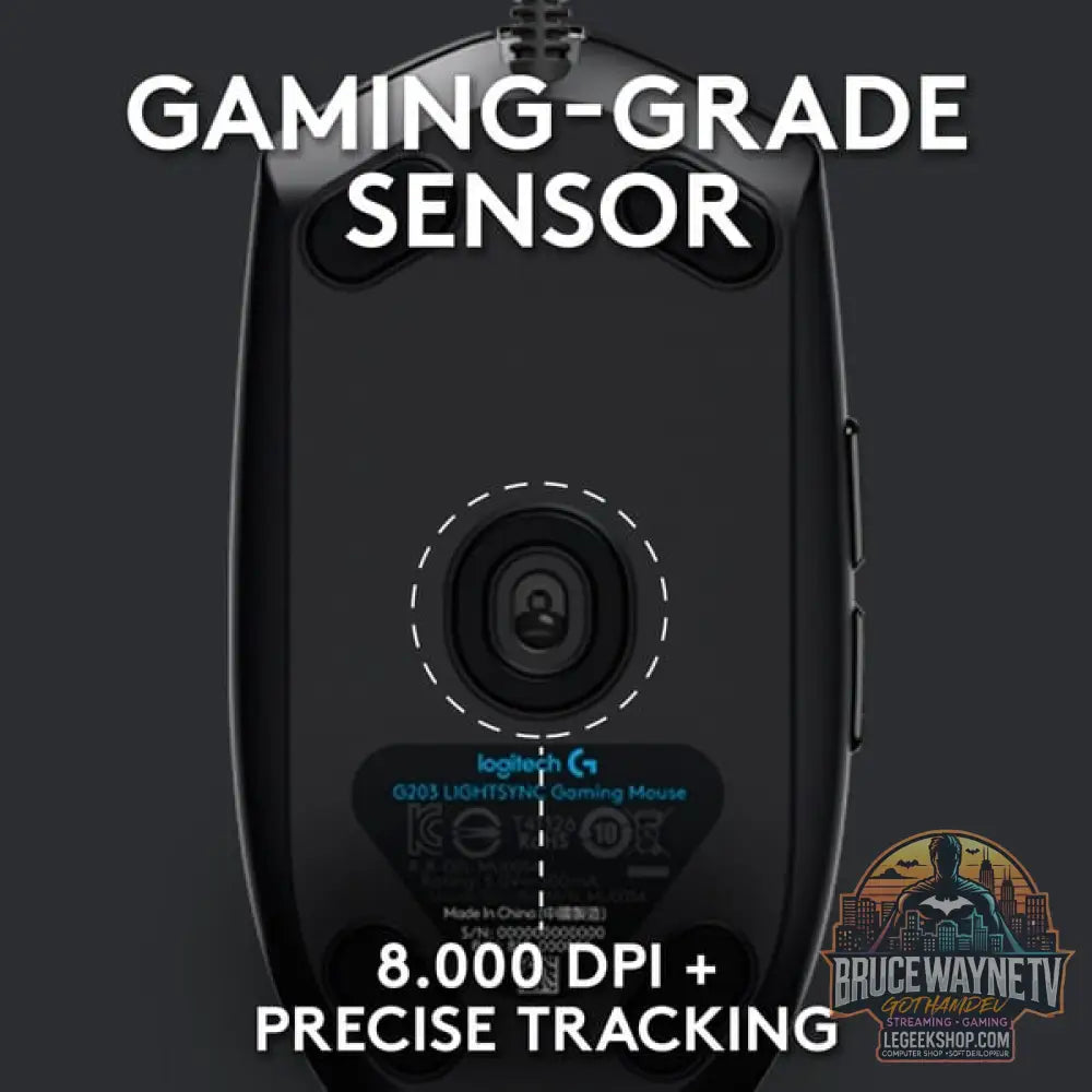 Logitech G203 LIGHTSYNC, souris gaming - vue 3
