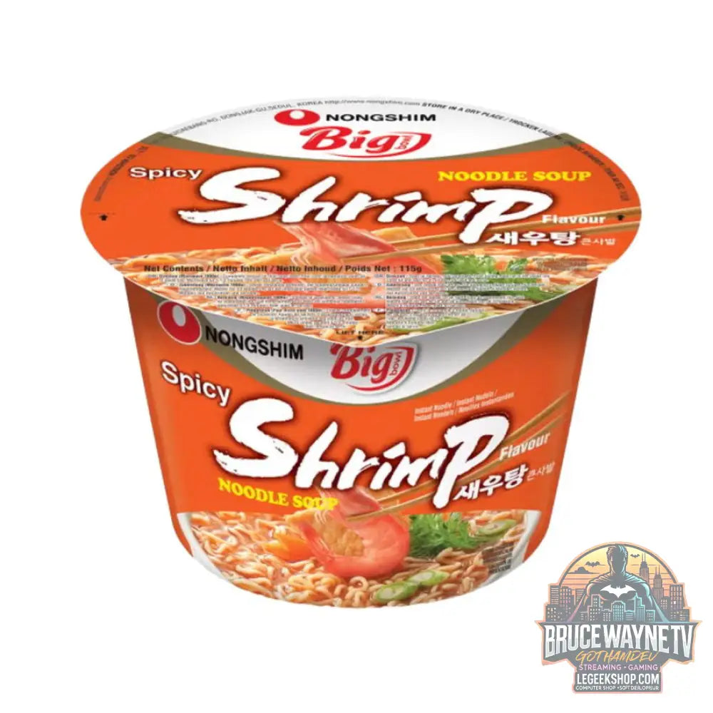 Nouilles Nongshim Big Bowl au goût de crevettes 115 g (lot de 16) - Snacks & boissons importés