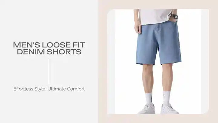Men's Loose Fit Denim Shorts by@Outfy