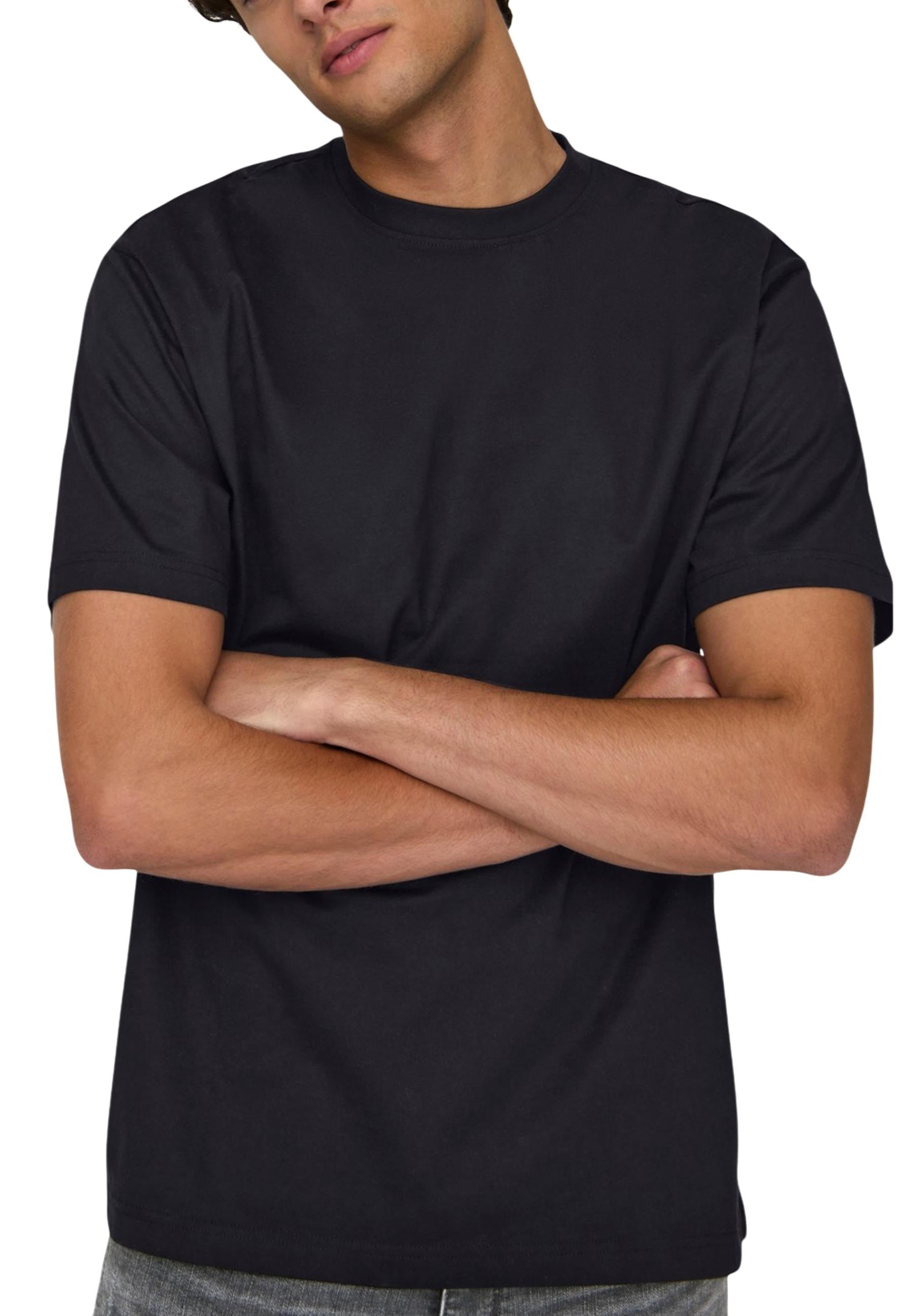 Only & Sons T-shirt homme — black