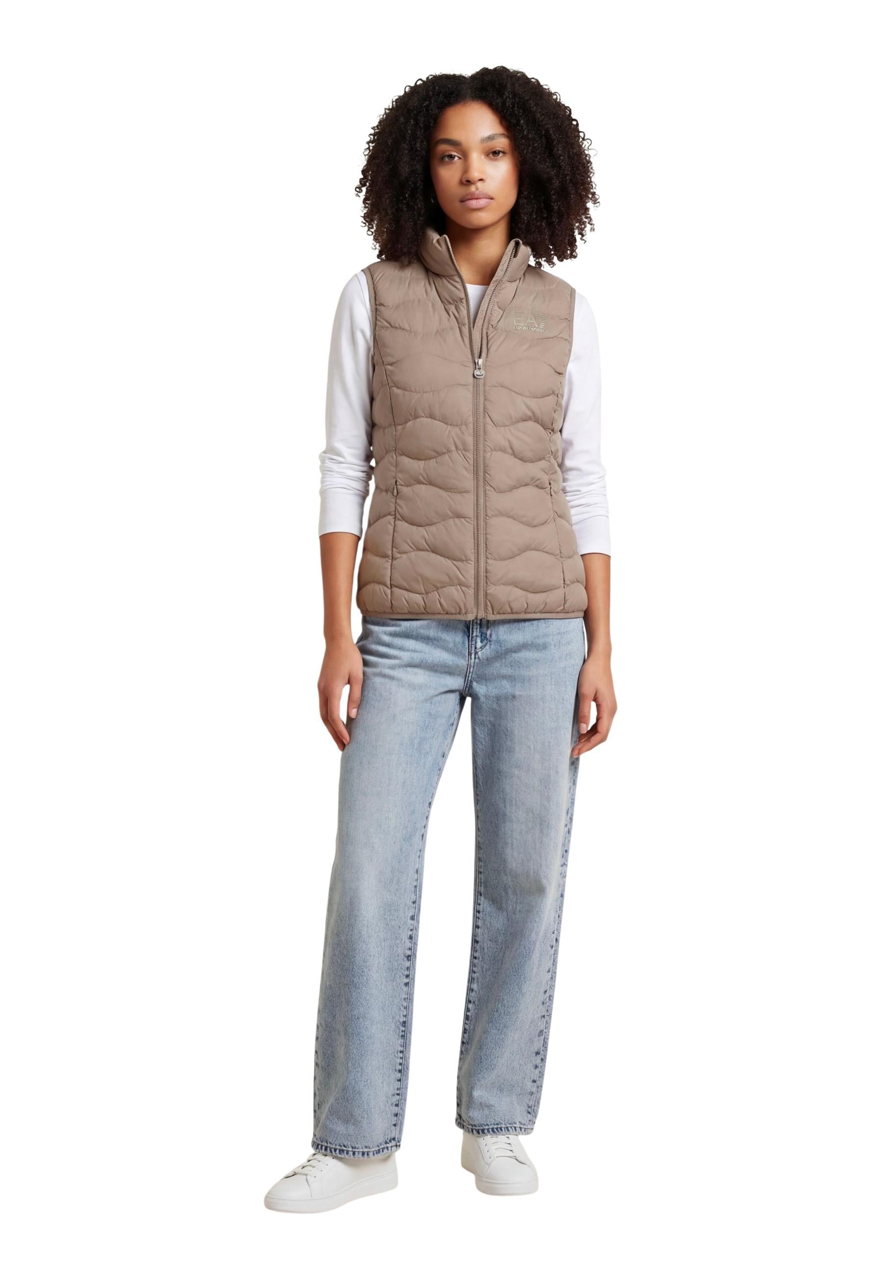Ea7 Vêtement femme Gilets — beige