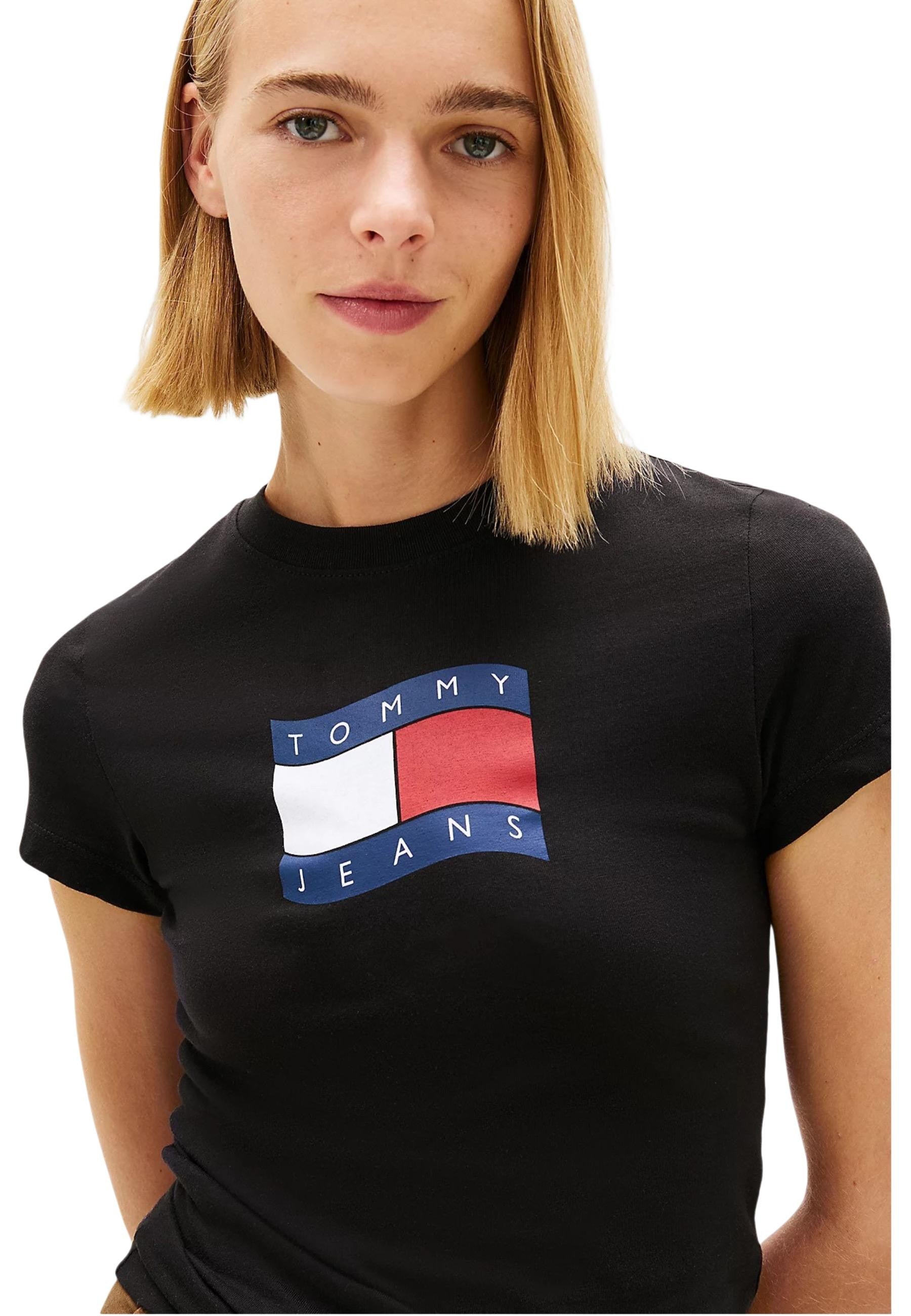 Tommy Hilfiger Jeans T-shirt femme — black