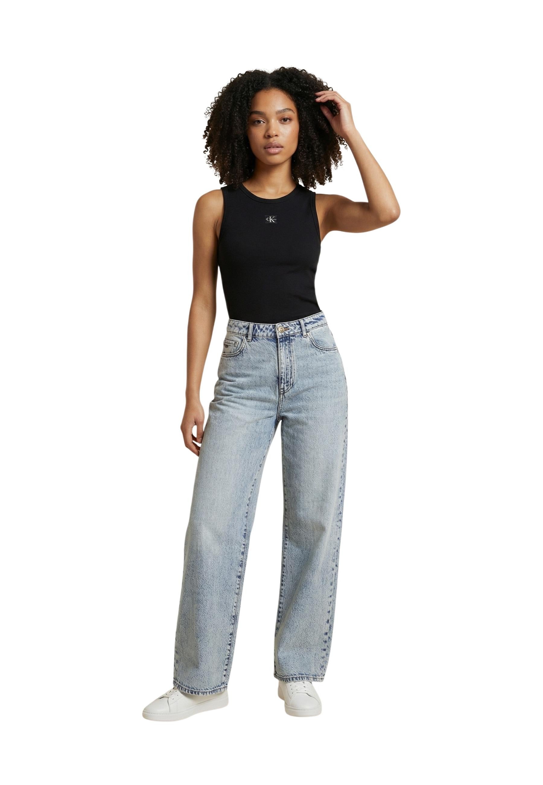 Calvin Klein Jeans Jean femme Debardeurs — black