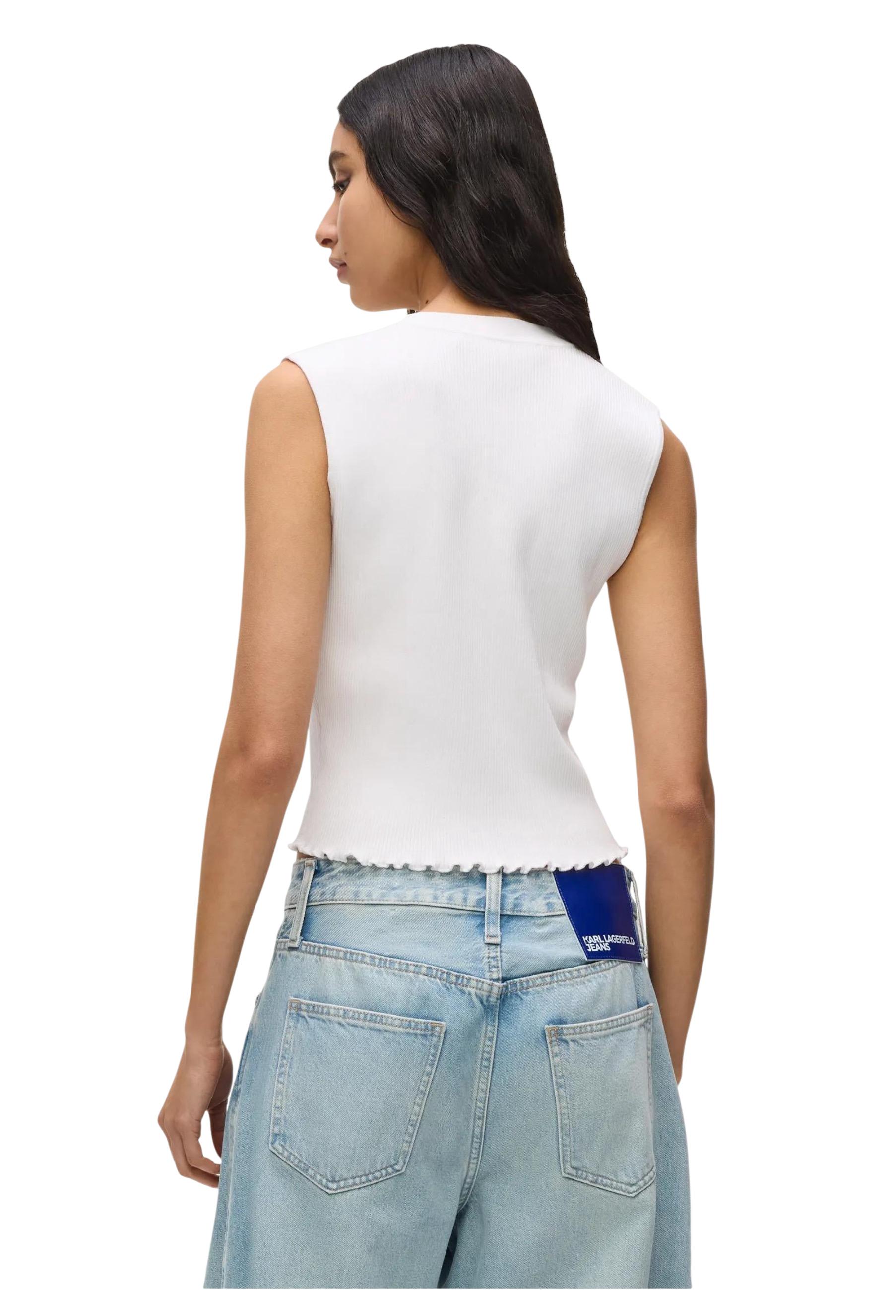 Karl Lagerfeld Jeans Jean femme Debardeurs — white