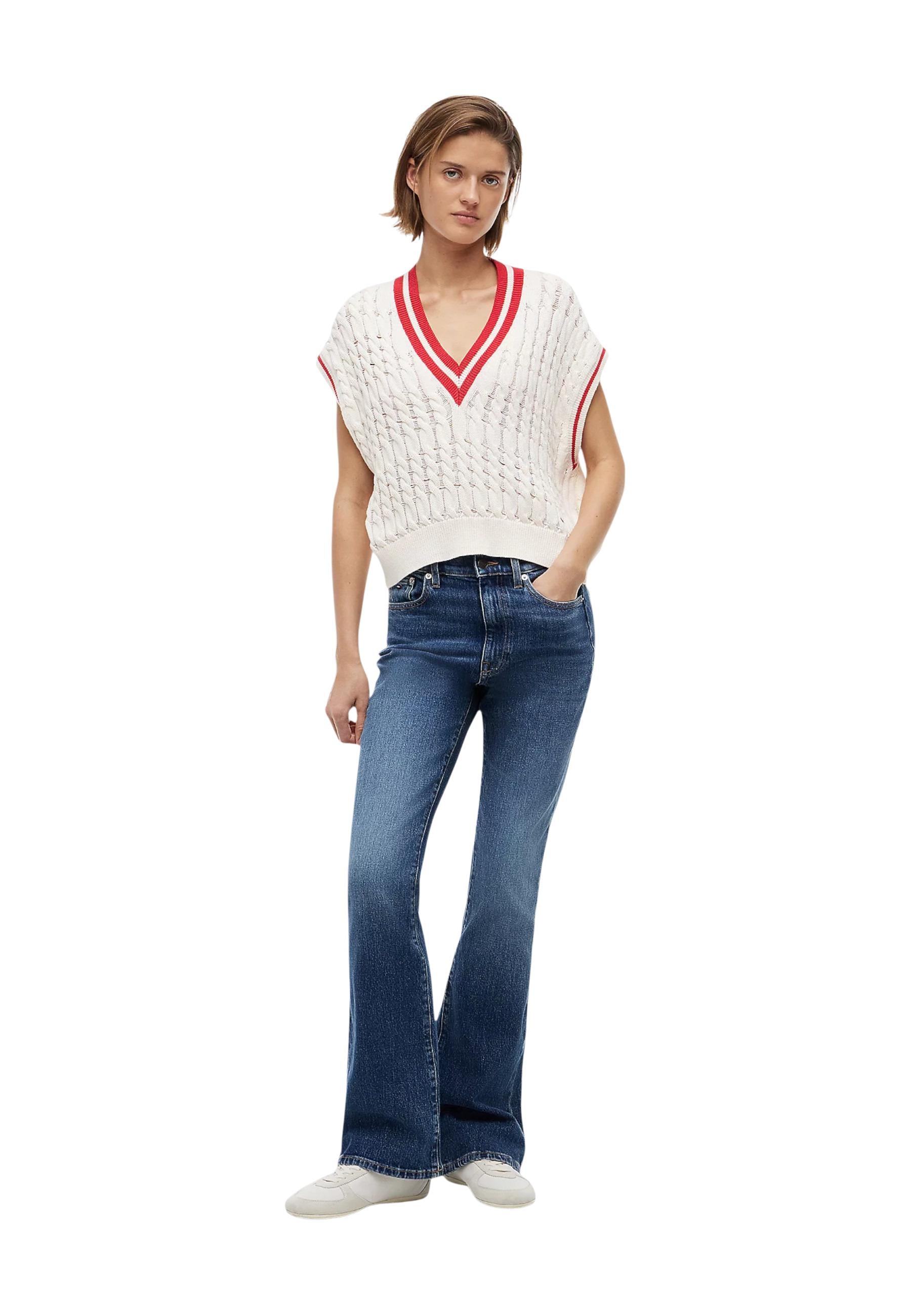 Tommy Hilfiger Jeans Jean femme Gilets — white