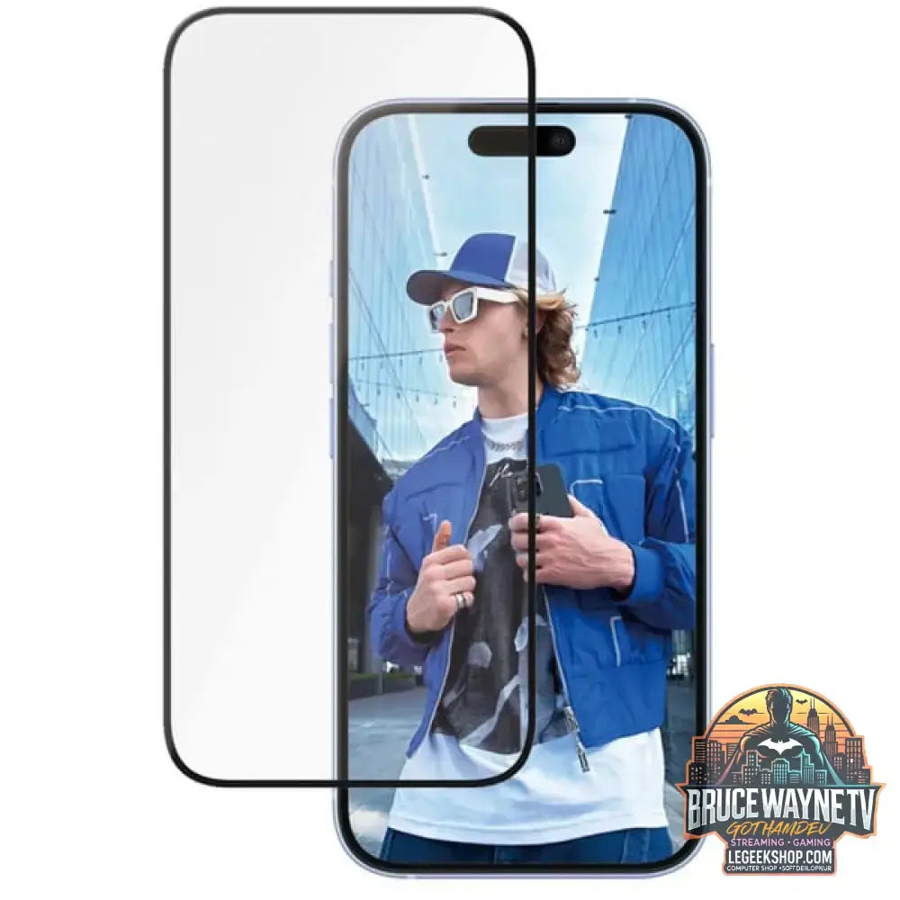 PanzerGlass Ceramic Displayschutz Ultra-Wide Fit, Schutzfolie transparent, iPhone 16 / 15, EasyAligner - Beschaffenheit: Glänzend - vue 3