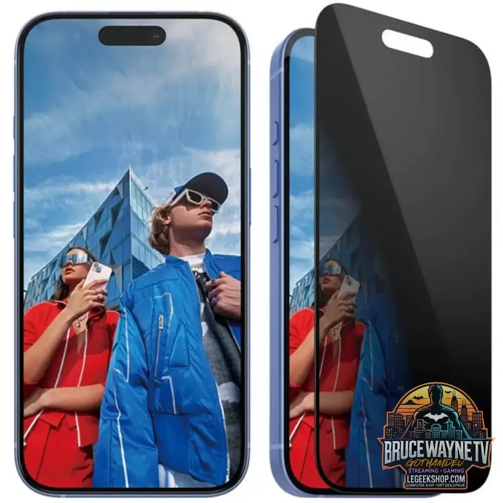 PanzerGlass Privacy Displayschutz Ultra-Wide Fit, Schutzfolie transparent, iPhone 16 / 15 - PanzerGlass - vue 3