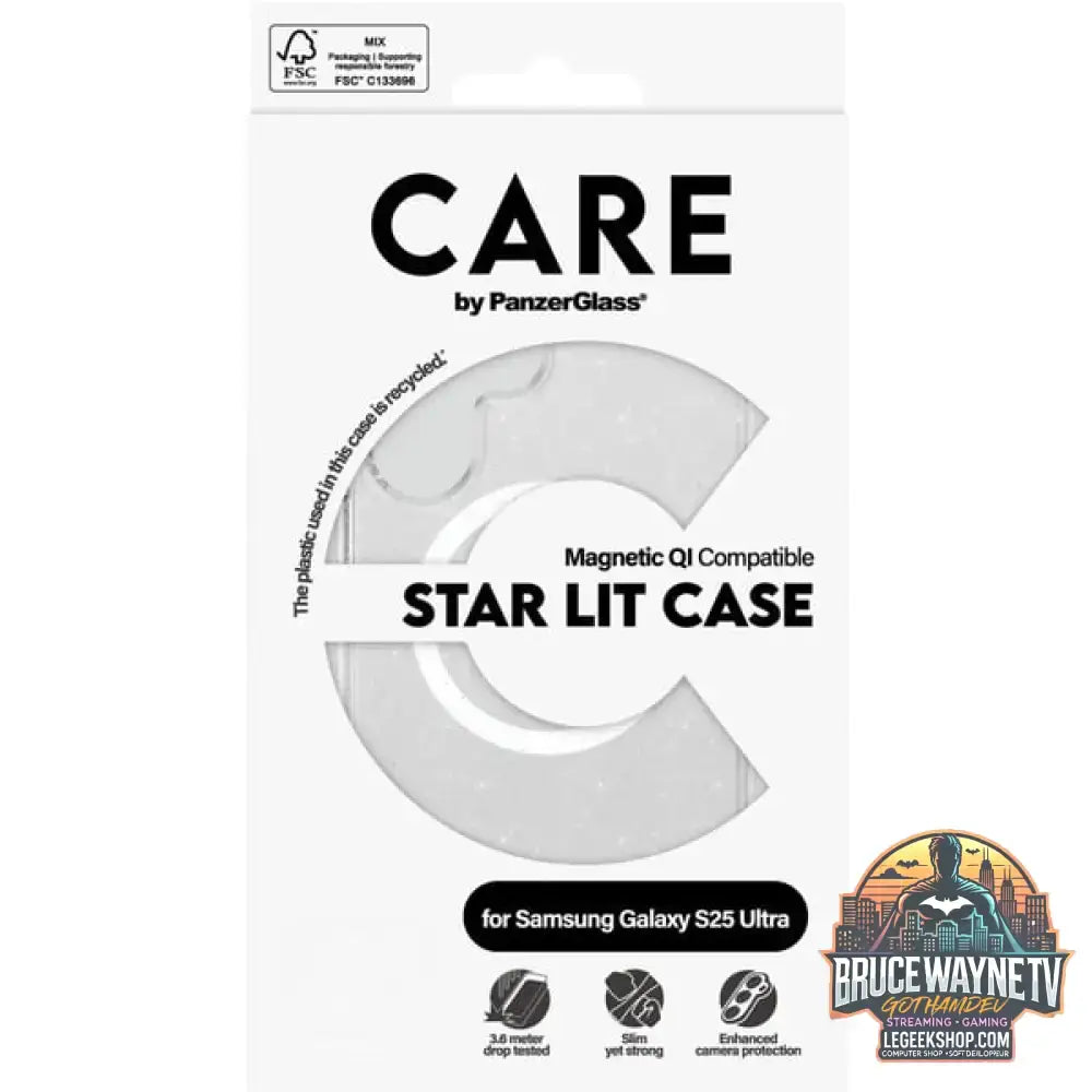 PanzerGlass Urban Combat Star Lit Case, Handyhülle transparent/weiß, Samsung Galaxy S25 Ultra, QI-kompatibel - PanzerGlass