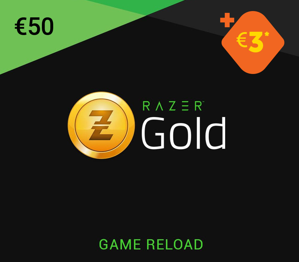 RAZER GOLD €50 + €3 BONUS