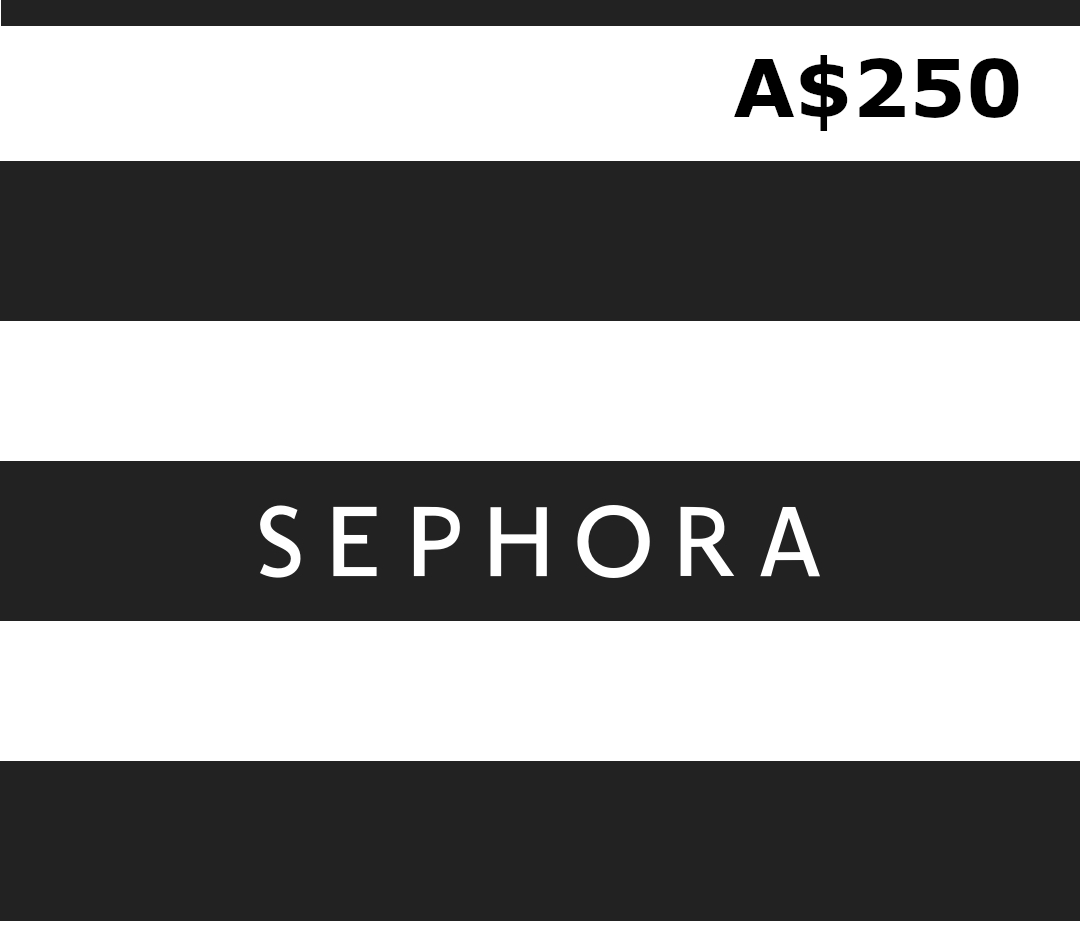 Sephora A$250 Gift Card AU