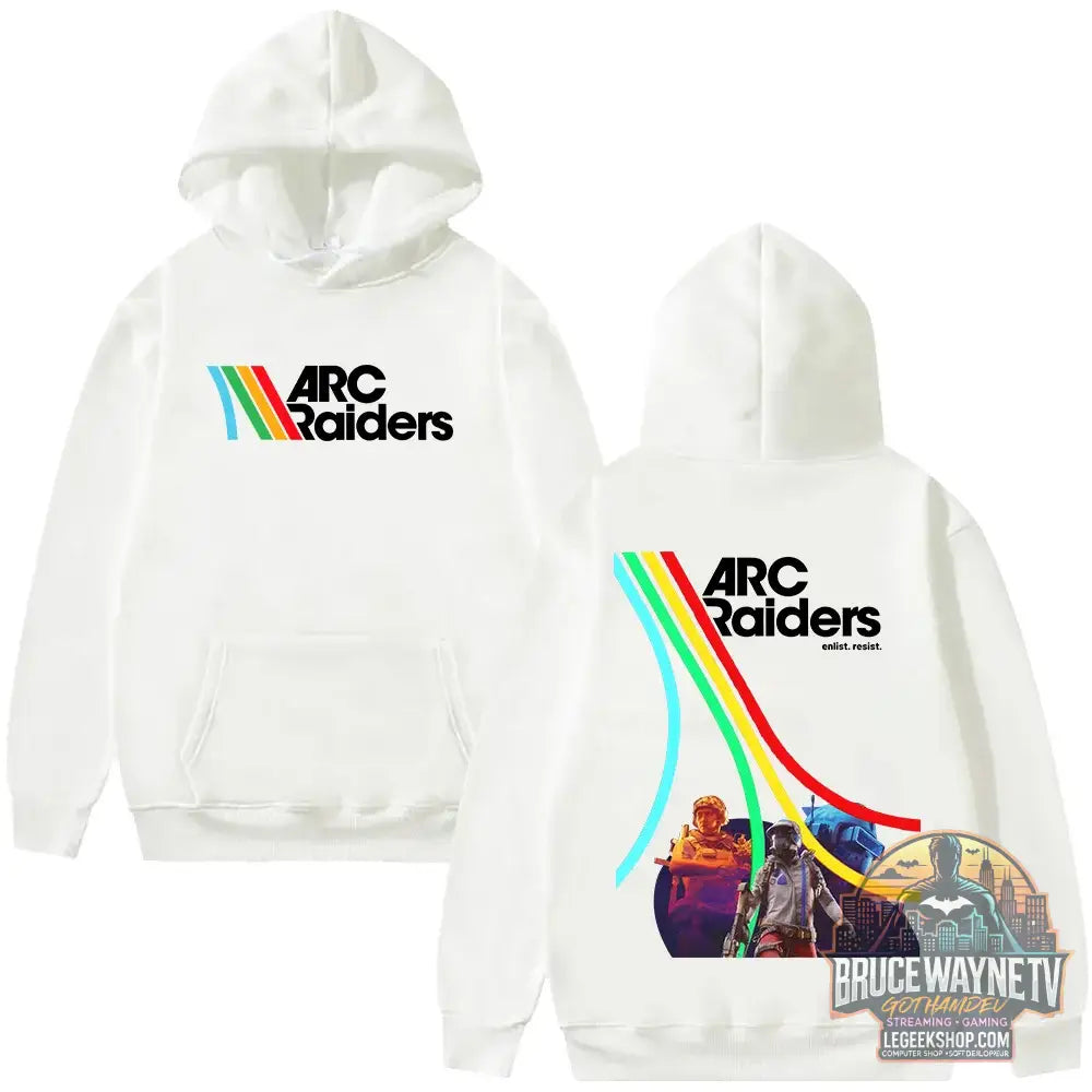 Sweat à Capuche Arc Raiders Graphique Streetwear Unisexe - blanc / XXXL - Sweat à Capuche