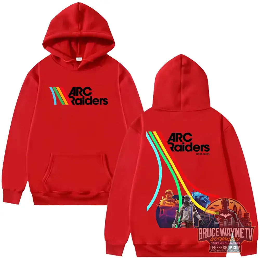 Sweat à Capuche Arc Raiders Graphique Streetwear Unisexe - rouge / L’ - Sweat à Capuche