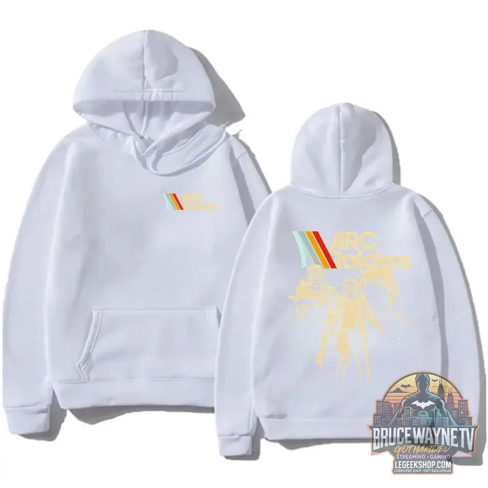 Sweat à Capuche Arc Raiders Vintage Chaud Unisexe 4 Saisons - blanc / XXXL - Sweat à Capuche