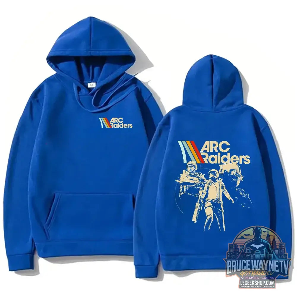 Sweat à Capuche Arc Raiders Vintage Chaud Unisexe 4 Saisons - bleu foncé / XXXL - Sweat à Capuche